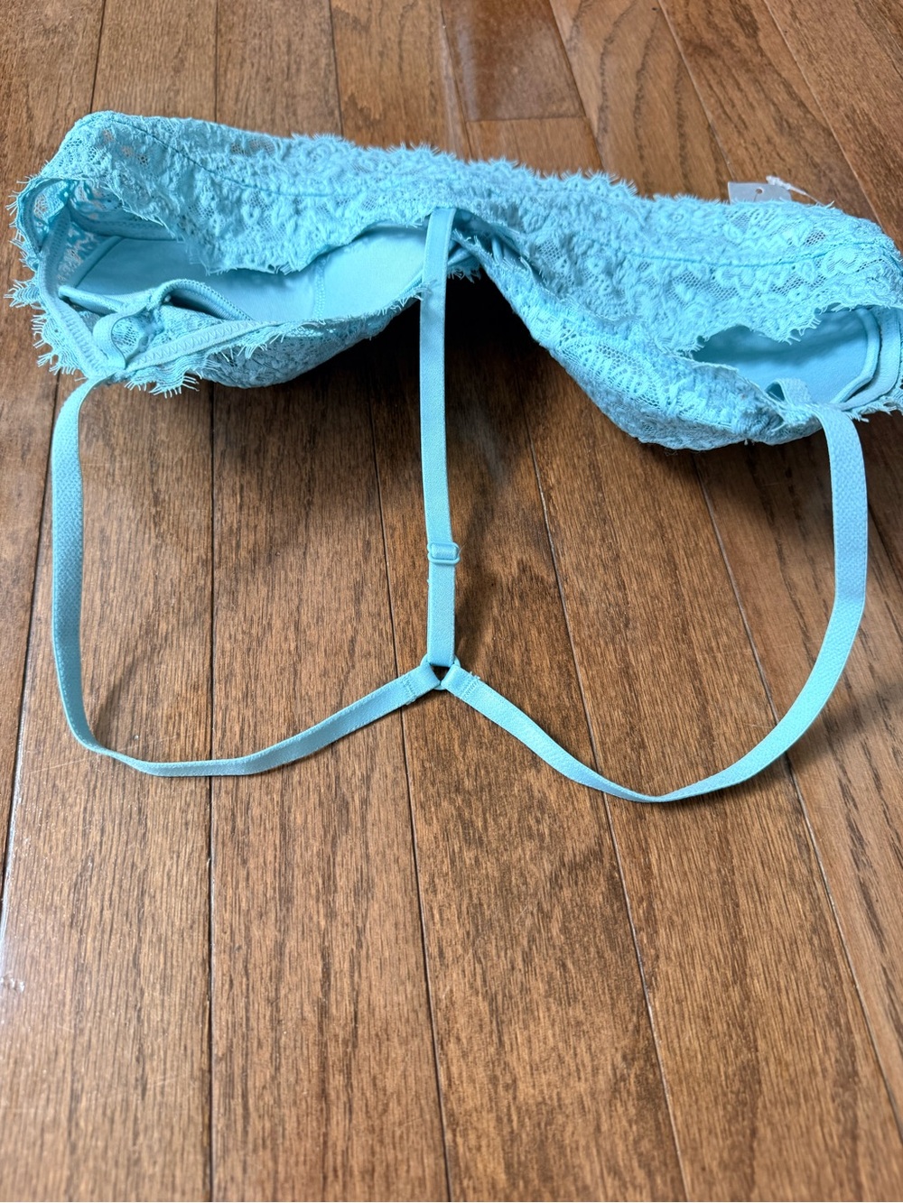 aerie Eyelash Lace Padded T-Back Bralette - Picture 6 of 7